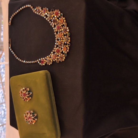 Jerry vintage sparkly bling earrings and necklace